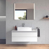 Duravit L-Cube Konsole variabel 550 mm weiß matt – wandhängend, mit Ausschnitt für Waschschüssel