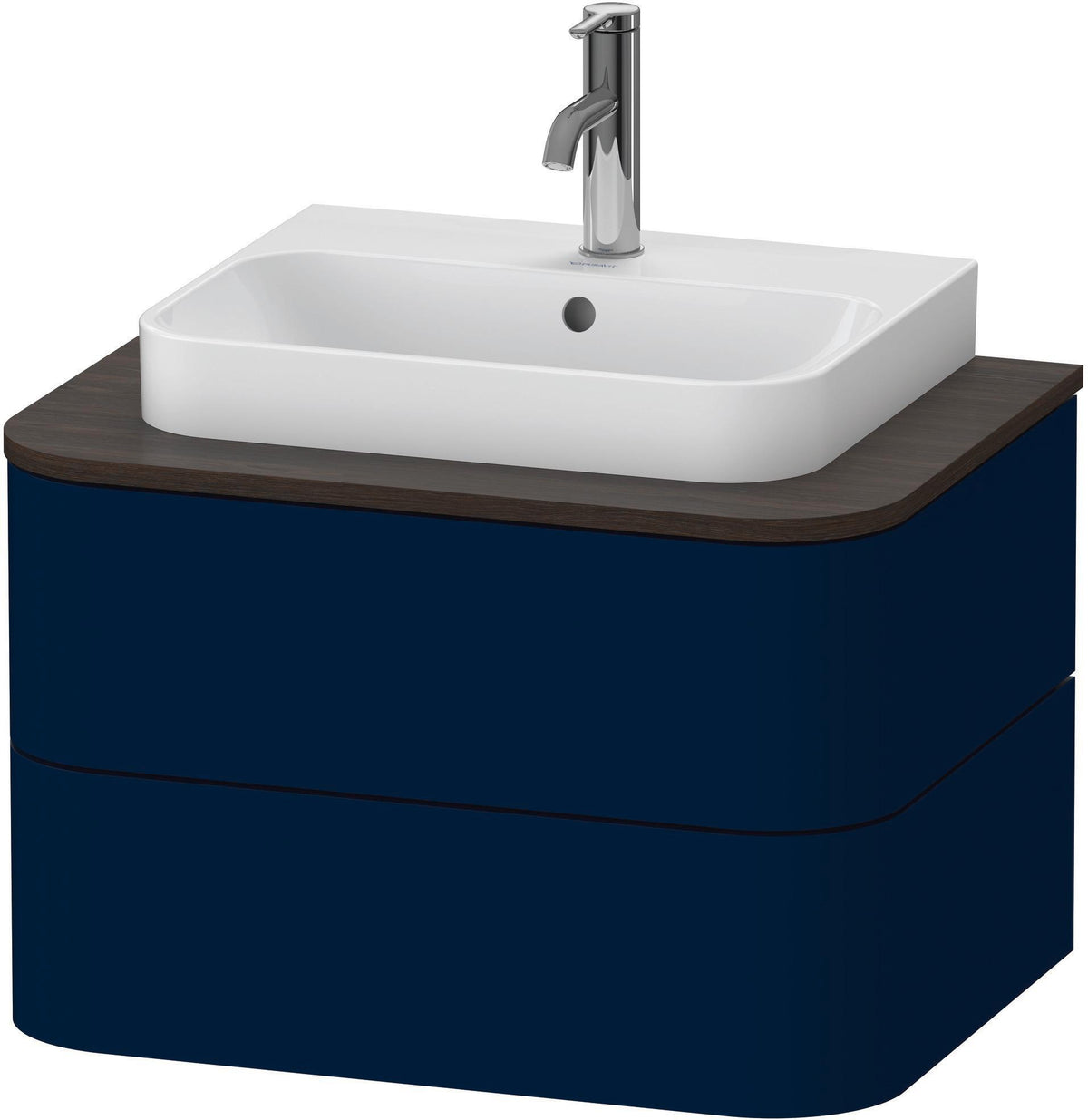 DURAVIT Happy D.2 Konsolenwaschtischunterbau wandhängend 650 mm, 2 Schubkästen, weiß Hochglanz