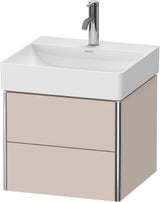 DURAVIT XSquare Waschtischunterbau wandhängend 484 mm, 2 Schubkästen, weiß matt, Tip-On