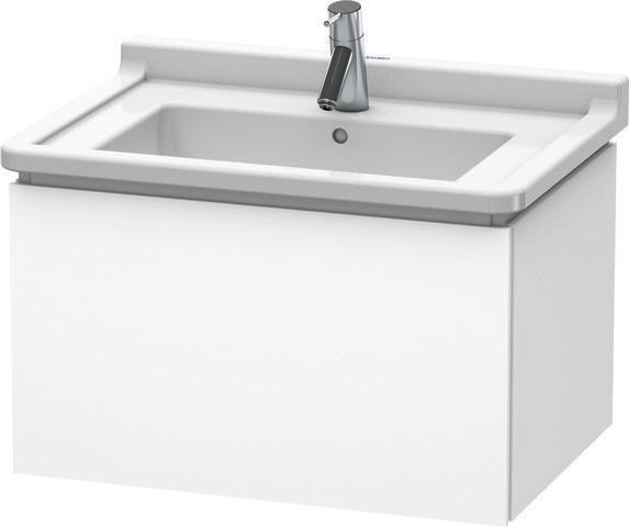 Duravit L-Cube Waschtischunterbau 670 mm taupe supermatt, 1 Auszug mit Tip-On-Technik