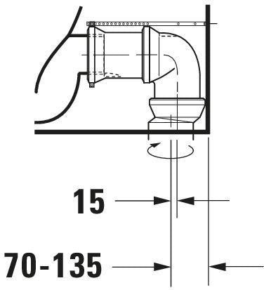 DURAVIT DuraStyle Stand-Tiefspül-WC 705x370mm mit WonderGliss, Abgang Vario, weiß