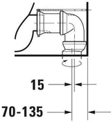 DURAVIT DuraStyle Stand-Tiefspül-WC 705x370mm mit WonderGliss, Abgang Vario, weiß