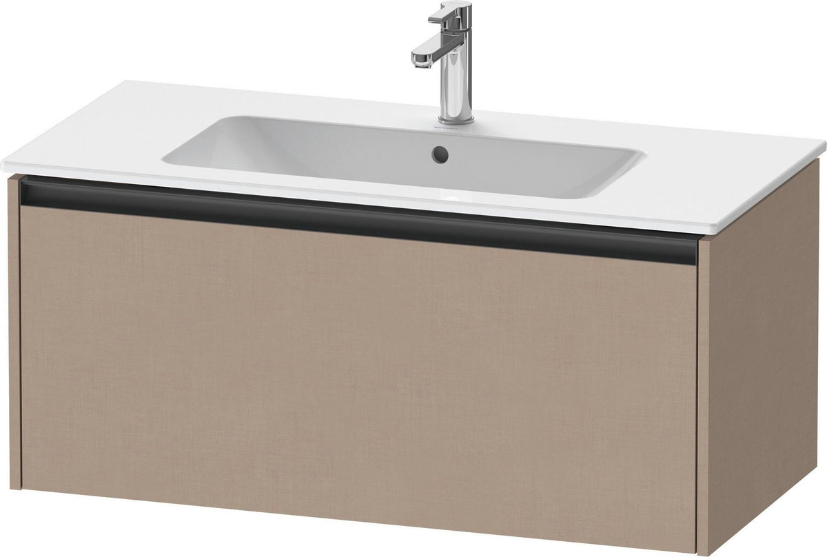 Duravit Ketho.2 Waschtischunterbau 1010 mm betongrau matt – wandhängend, 1 Auszug, Soft-Close