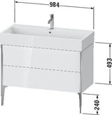 Duravit Waschtischunterbau XViu 984 mm weiß matt mit Tip-On-Technik für Vero Air