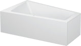 DURAVIT Paiova Badewanne 1700x1000 mm Einbau mit Acrylverkleidung, Rückenschräge links, Weiß