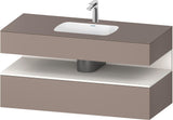 DURAVIT Qatego Studio F. A. Porsche Einbauwaschtisch mit Konsolenwaschtischunterbau 1200 mm Weiß Matt