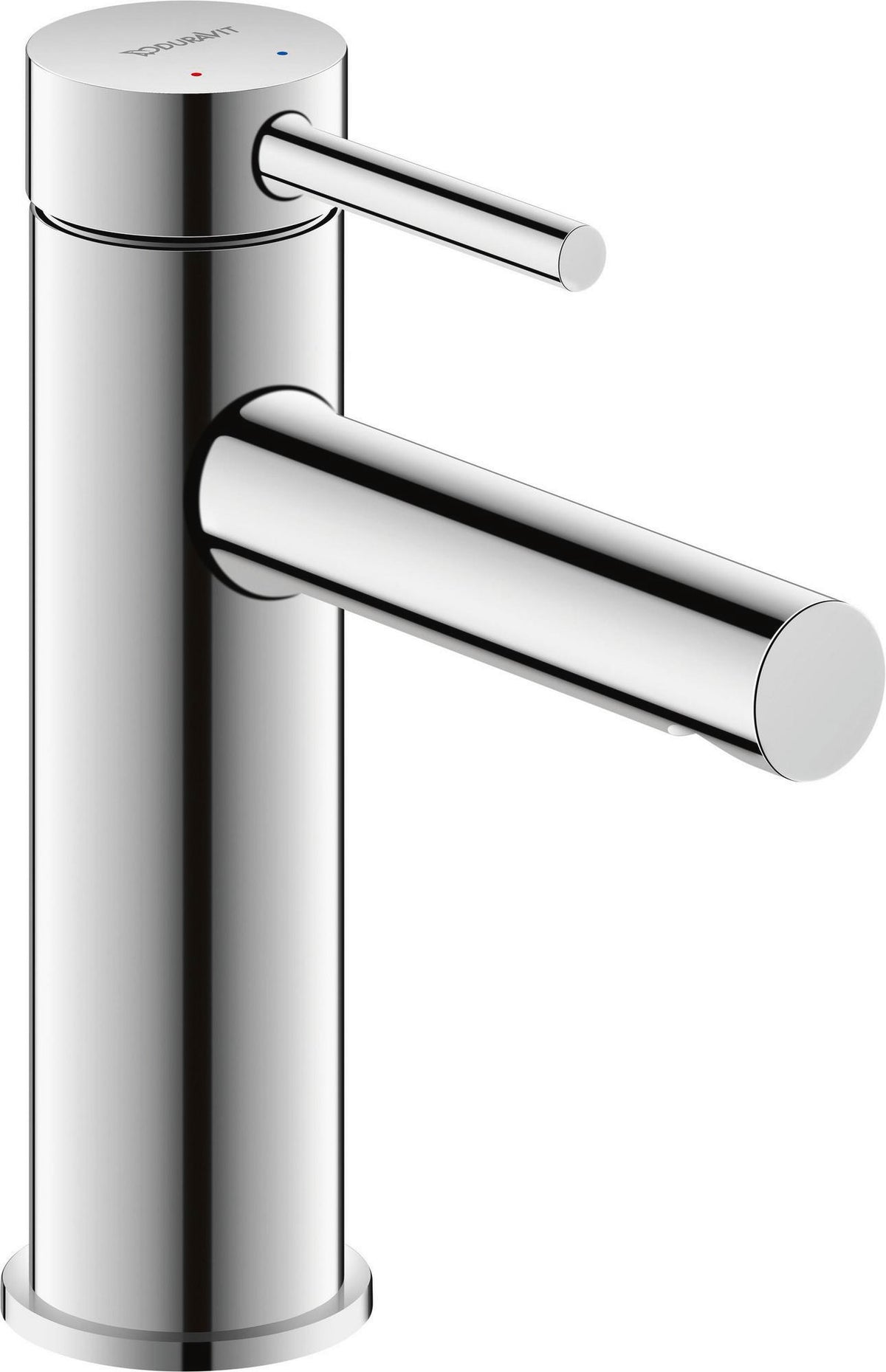 Duravit Circle Einhebel-Waschtischmischer mit Zugstange, Chrom – 117 mm Ausladung