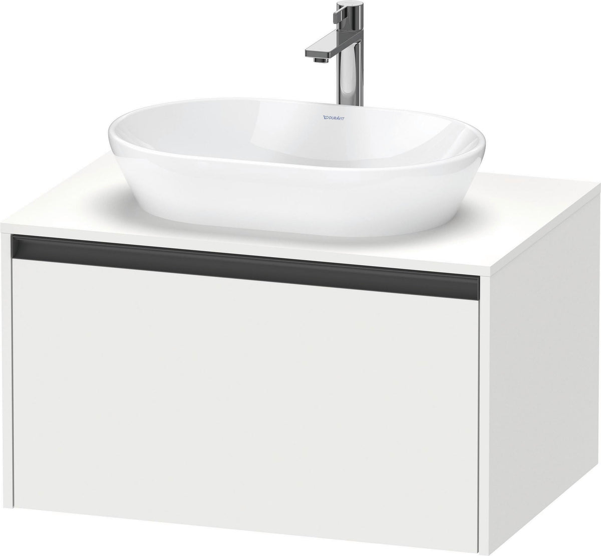 DURAVIT Ketho.2 Konsolen-Waschtischunterbau 800 mm betongrau matt mit 1 Auszug