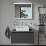 Duravit L-Cube Konsolenwaschtischunterbau 820 mm betongrau matt, 1 Auszug, wandhängend