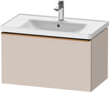Duravit D-Neo Waschtischunterbau 784 mm Eiche Schwarz Matt mit 1 Auszug und Bronze-Griff