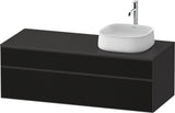 Duravit Zencha Konsolen-Waschtischunterbau 1300 mm Eiche Anthrazit wandhängend
