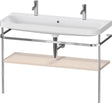 DURAVIT Happy D.2 c-shaped Waschtischset 1175 mm mit Metallkonsole und Hahnloch