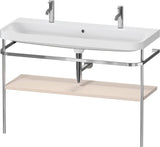 DURAVIT Happy D.2 c-shaped Waschtischset 1175 mm mit Metallkonsole und Hahnloch