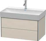 Duravit XSquare Waschtischunterbau 784 mm, 2 Schubkästen, s-matt, Ahorn Mi.