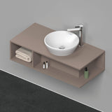 DURAVIT D-Neo Waschtischunterbau wandhängend 800 mm betongrau matt, Becken rechts, 1 offenes Fach