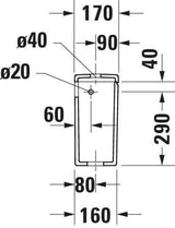 DURAVIT Duravit No.1 Spülkasten Weiß 6/3 L Dual Flush Anschluss links/rechts