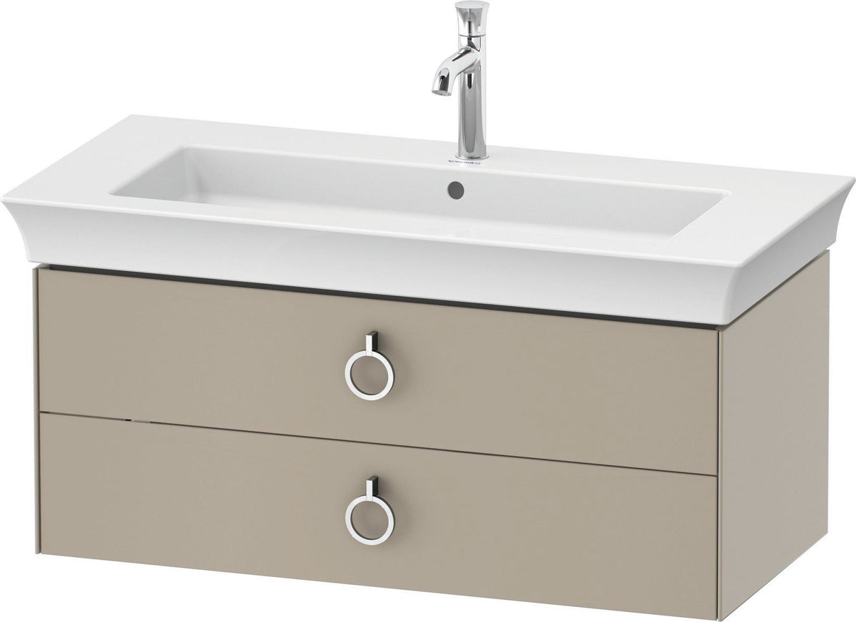 DURAVIT Waschtischunterbau White Tulip wandhängend 984 mm mit 2 Schubkästen, weiß seidenmatt
