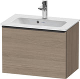 DURAVIT D-Neo Waschtischunterbau 610 mm Eiche Terra Matt mit Auszug und Chromgriff