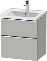 Duravit D-Neo Waschtischunterbau 584 mm betongrau matt mit Auszug und Schubkasten