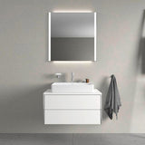 DURAVIT XSquare Waschtischunterbau 800 mm wandhängend Weiß Matt mit 2 Schubkästen
