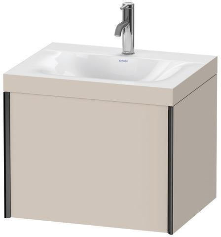 DURAVIT XViu Waschtischunterbauset 600x480mm mit Möbelwaschtisch Viu, 1 Auszug, ohne Überlauf