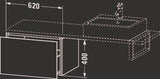 Duravit L-Cube Unterschrank 620 mm taupe supermatt mit 1 Auszug und Dämpfung