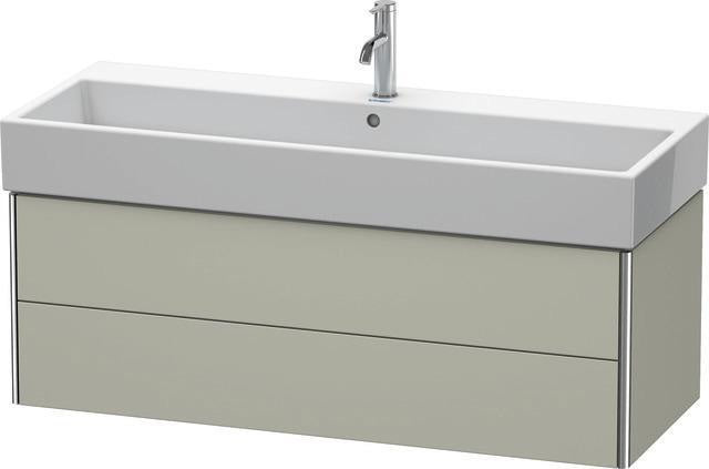 Duravit XSquare Waschtischunterbau 1184 mm mit 2 Schubkästen in Steingrau matt