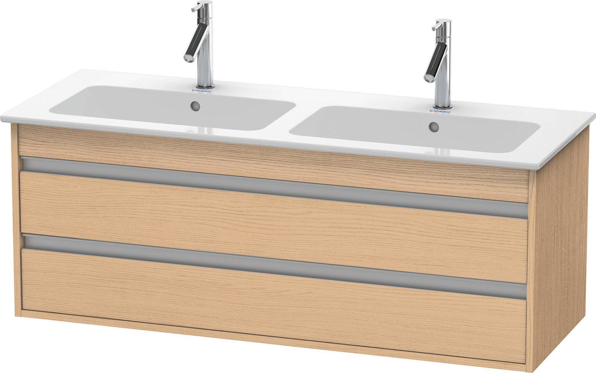 DURAVIT Ketho Waschtischunterbau 1270 mm betongrau matt mit 2 Schubkästen und Soft-Close