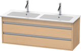 DURAVIT Ketho Waschtischunterbau 1270 mm betongrau matt mit 2 Schubkästen und Soft-Close