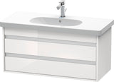 DURAVIT Ketho Waschtischunterbau 1000 mm wandhängend, 2 Schubkästen, weiß matt – für D-Code 034210