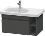 DURAVIT DuraStyle Waschtischunterbau 730 mm betongrau matt – wandhängend mit 1 Auszug & 2 offenen Fächern