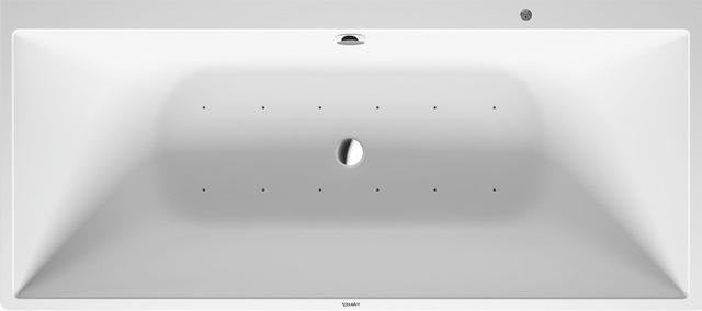 Duravit DURASQUARE Whirlwanne 180x80 Ecke rechts 2 Rückenschrägen Air-System Mineralguss