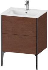 DURAVIT XViu Waschtischunterbau bodenstehend 610 mm, 2 Auszüge, weiß matt – Tip-On & Soft-Close