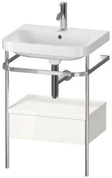 Duravit Waschtischset Happy D.2 Plus 575x490mm taupe supermatt mit Hahnloch