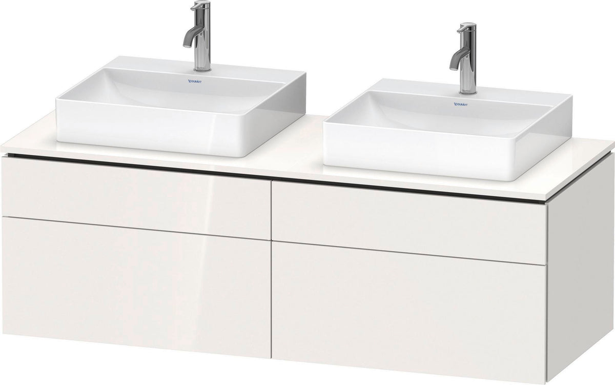 DURAVIT L-Cube Waschtischunterbau 1420 mm Taupe supermatt mit Tip-on und Soft-Close