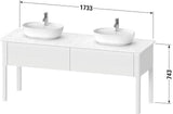 Duravit Luv Konsolenwaschtischunterbau 1733 mm weiß seidenmatt, 2 Auszüge, Tip-On