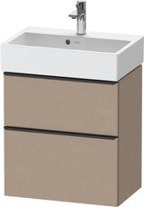DURAVIT D-Neo Waschtischunterbau wandhängend Eiche Schwarz 584 mm mit Auszug und Schubkasten