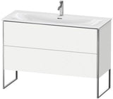 Duravit Waschtischunterbau XSquare 1210 mm, 2 Auszüge, weiß matt, Tip-On-Technik, für Viu