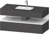 DURAVIT Qatego Studio F. A. Porsche Einbauwaschtisch mit Konsolenwaschtischunterbau 1200 mm Weiß Matt