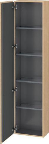 DURAVIT L-Cube Hochschrank 1760 mm Eiche Natur, 1 Tür mit Soft-Close, wandhängend