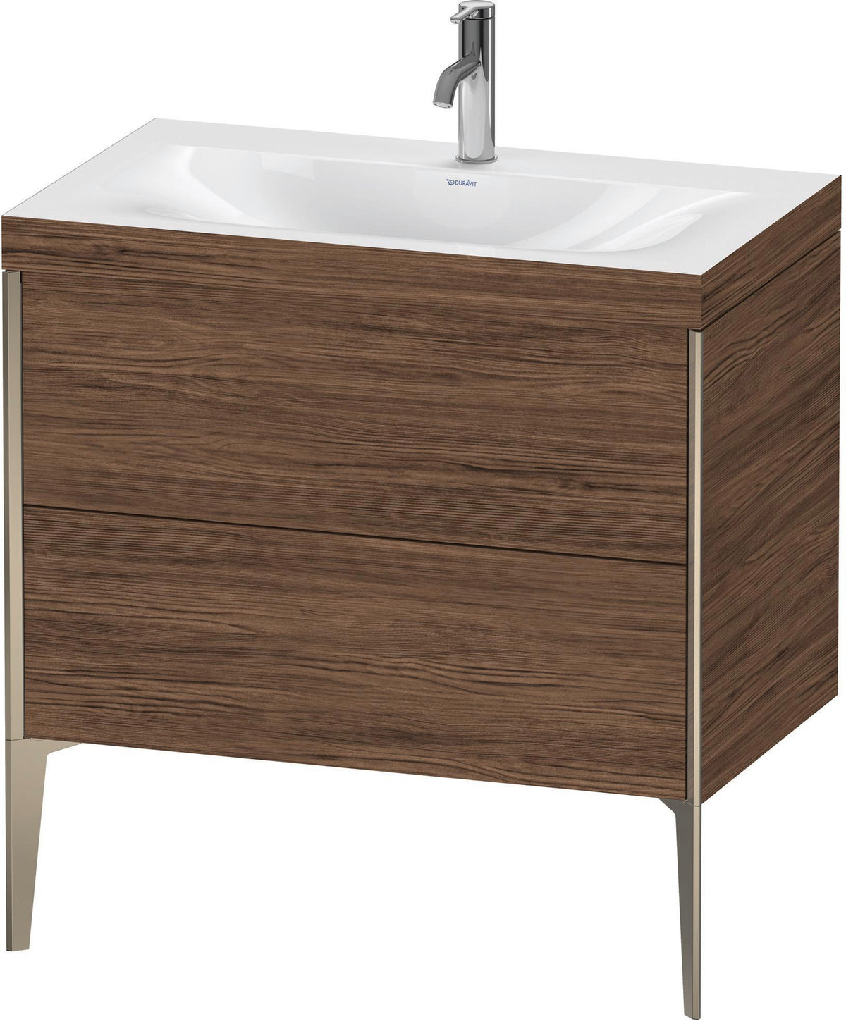 DURAVIT XViu c-bonded Waschtischset 800 mm bodenstehend mit 2 Auszügen und Tip-on Technik