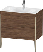 Spanplatte / 2Ausz.,1Hl,champ.matt/nussbaum / nussbaum dunkel