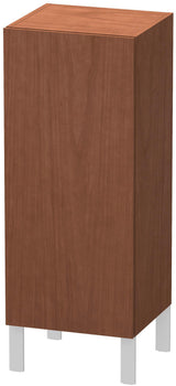 DURAVIT L-Cube Halbhochschrank 250 mm, 1 Tür links, amerikanischer Nussbaum – wandhängend mit Soft-Close