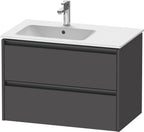 graphit matt / 2 Schubkästen / Waschtischunterbau