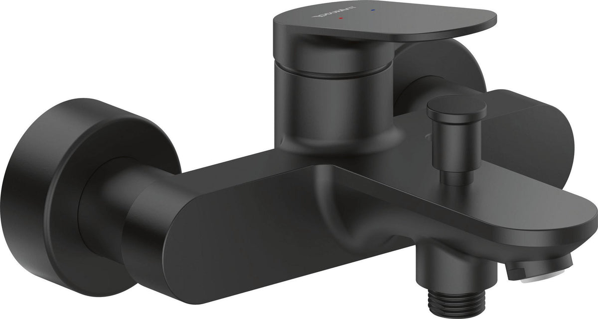 Duravit Wave Einhebel-Wannenmischer Aufputz mit Keramikmischsystem und Umsteller, Chrom
