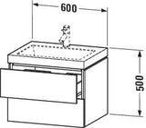 Duravit Waschtischset L-Cube 600x480mm mit Vero Air Keramik und Raumsparsiphon