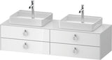 Duravit White Tulip Waschtischunterbau 1600 mm Nussbaum links – Design by Philippe Starck