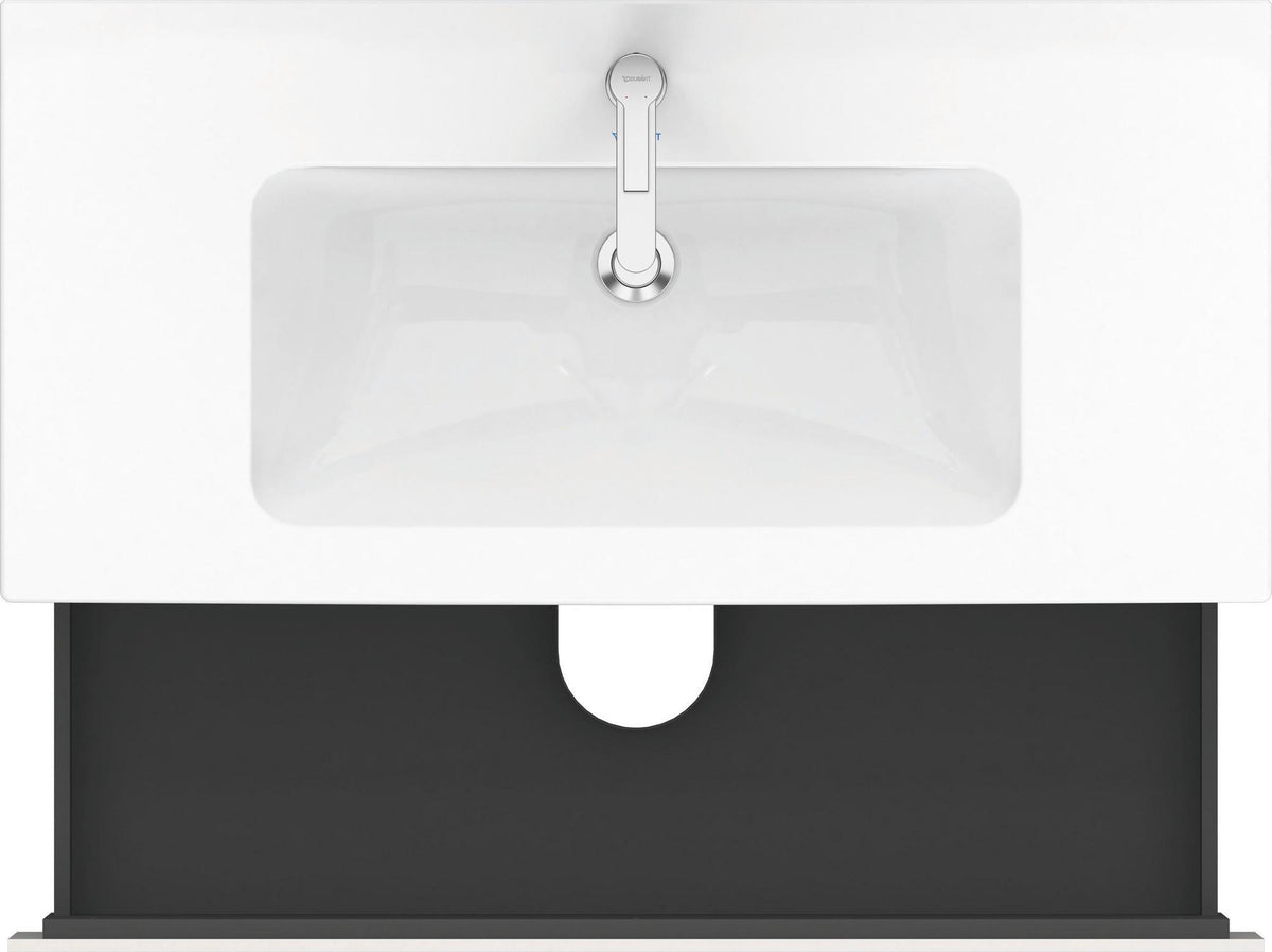 Duravit L-Cube Waschtischunterbau 1020 mm taupe matt – wandhängend, 2 Schubkästen, Tip-On