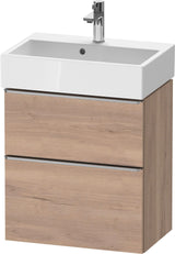 DURAVIT D-Neo Waschtischunterbau wandhängend Eiche Schwarz 584 mm mit Auszug und Schubkasten