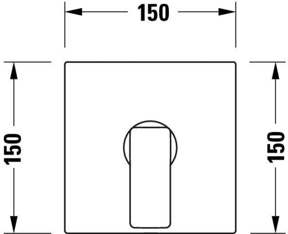 DURAVIT Manhattan Einhebel-Brausemischer Unterputz mit Keramikmischsystem, Chrom – 150x150 mm